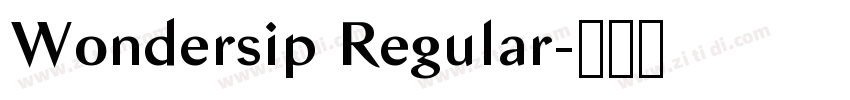 Wondersip Regular字体转换